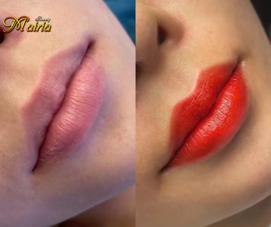 Phun môi collagen - phun mày điêu khắc sợi mày nam nữ 