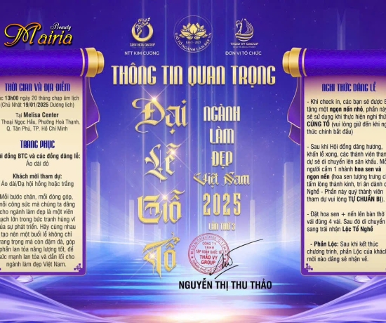 Lễ giỗ tổ Làm đẹp 